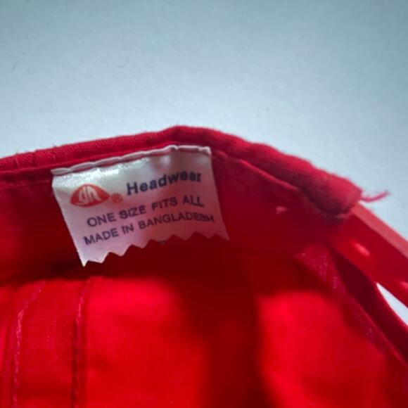 Vintage Bullfrog Embroidered YA Headwear Red Trucker Snapback Hat - Picture 3 of 5